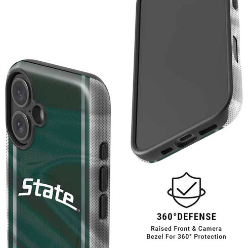 Michigan State University Jersey Grey iPhone 16 Plus Magsafe Impact Case